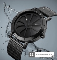 Montre-bracelet pour homme Carrera à cadran rotatif creux, bracelet en acier inoxydable noir intégral, alliage tendance, 20 mm, quartz, cadran en verre 40 mm
