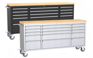 Chariot à outils en acier inoxydable robuste de 15 tiroirs de 72 pouces, armoire d'atelier de <span class=keywords><strong>garage</strong></span> de jardin, rouge, noir, argent, couleurs OEM, outil en métal - Product Image 4