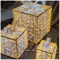 Vente en gros de boîtes cadeaux LED en alliage d'aluminium imperméables IP65 2700K, éclairage à intensité variable avec télécommande, thème Noël et Nouvel An