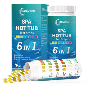 HORYZON W-6 Bandelettes de test SPA multiparamètres 6-en-1 pour bain à remous, kit professionnel d'analyse de l'eau (<span class=keywords><strong>pH</strong></span>, chlore, CYA, dureté) – 100 bandelettes - Product Image 3