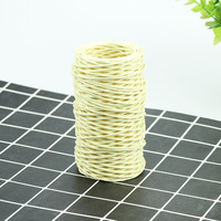 2mm * 50m fil torsadé naturel artisanat macramé chaîne bricolage raphia papier ficelle fil de fer inclus pour les mariages saint valentin