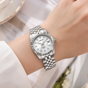 50 piezas de relojes mecánicos automáticos de acero inoxidable de lujo de 26 mm con logotipo personalizado para mujer, elegantes relojes Miyota 6T15 para damas - Product Image 3