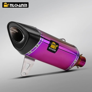 Système d'échappement complet pour moto <span class=keywords><strong>SYM</strong></span> Husky ADV300 rose, modification complète, matériaux en acier inoxydable et fibre de carbone, emballage en boîte, neuf - Product Image 3