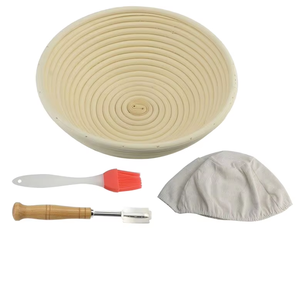 Rotin naturel de haute qualité pour Banneton ensemble de paniers d'épreuvage bols de Fermentation de pâte pour <span class=keywords><strong>pain</strong></span> levant outils de cuisson faits <span class=keywords><strong>maison</strong></span> - Product Image 1