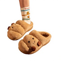 Nouveauté 2025 Pantoufles en peluche pour femmes en forme de pain - Pantoufles d'intérieur chaudes en coton pour couples