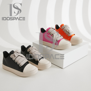 Scarpe Casual in Pelle, Sneakers di Lusso con Lacci, Scarpe Basse da Donna, Sneakers Nere Streetwear - Product Image 3