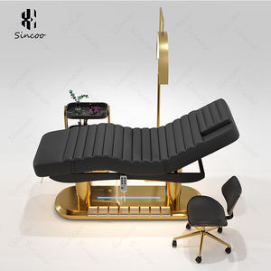 Modern Luxury Beauty Salon Furniture with LED Foot Control Electric Black Spa Facial Care Bed Medical Facial Massage Bed - Product Image 3