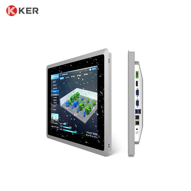 Ker IP65 Waterproof Fanless Industrial PC 1000 Nits 10.4/12.1/15/17/19 Inch Linux Win 10 Embedded Touch Screen Panel PC in Stock
