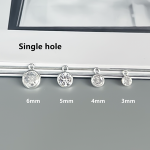 Gp Mỹ 3Mm 4Mm 6Mm Birthstone <span class=keywords><strong>Bezel</strong></span> Drop S925 Bạc 3A <span class=keywords><strong>CZ</strong></span> Zircon Quyến Rũ Cho Đồ Trang Sức Vĩnh Viễn Chuỗi Làm Vòng Cổ Mặt Dây Chuyền - Product Image 5