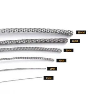 6x36 fmc 4,8mm 19mm Drahtseil kabel aus verzinktem Stahl 6x7 25mm 8,3mm Stahldraht seil für Kran