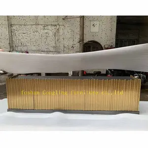 8091 Luxury counter gold stainless steel front reception Desk Beauty Salon desk