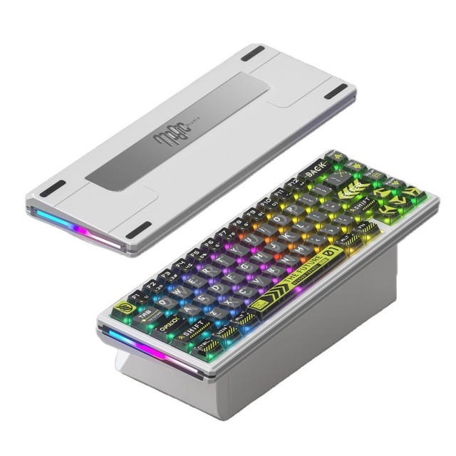 Aflion New Customized CNC Aluminum Mechanical Gaming Keyboard with RGB Wireless for Three-mode USB Type-C Interface
