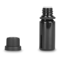 Bouteille d'huile en verre européenne la plus vendue Capacité de 5ml à 100ml avec bouchon en bois et bouchon de pulvérisation Surface sérigraphiée Couleur noire