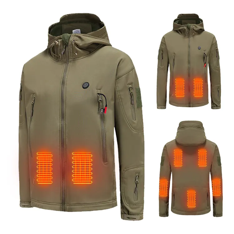 5V 5/7/8 zones heated jacket usb autumn winter warm heated pad for jackets Sports fishing heated waterproof jacket heated vest