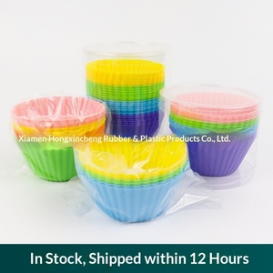 Set of 7cm <b>Silicone</b> Muffin & Cake Cups 6/12/24/32-Piece Oven Safe <b>Baking</b> Set - Product Image 4