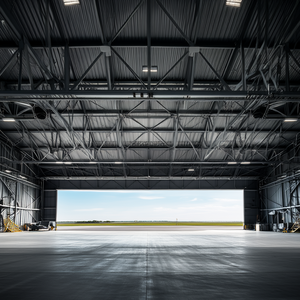 Grande Edifício de Aço para Armazenamento Seguro de Aeronaves de Proprietários de Jets Privados, Docas de Manutenção para Aeronaves de Grande Porte, <span class=keywords><strong>Hangar</strong></span> Hidráulico - Product Image 2