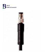 Connecteur de capteur circulaire droit Binder M5 3 4 pôles mâle-femelle, contacts en cuivre laiton plaqué or, fixation par vis, étanchéité IP67, câble