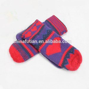 FT FASHION <span class=keywords><strong>Fille</strong></span> Mignon Jacquard Tricot <span class=keywords><strong>Mitaine</strong></span> Gants avec Polaire À L'intérieur - Product Image 1