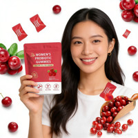 Bonbons gélifiés probiotiques pour la santé vaginale féminine, équilibre hormonal, marque privée, saveur canneberge, soutien digestif végétalien
