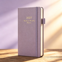 Agenda hebdomadaire et mensuel OEM portable à couverture rigide de qualité supérieure 2027 pour l'organisation des tâches personnelles