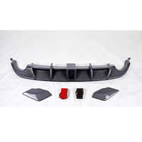 Diffuseur Arrière Auto pour Volkswagen Golf 6 Amélioration en Style GTI Aileron de Lèvre de Hayon Lèvre Arrière avec Lumière Matériau ABS