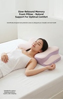 Oreiller cervical ergonomique en mousse à mémoire de forme, soulagement de la douleur au cou, soutien orthopédique de la colonne vertébrale, oreiller profilé pour les dormeurs sur le côté et sur le dos