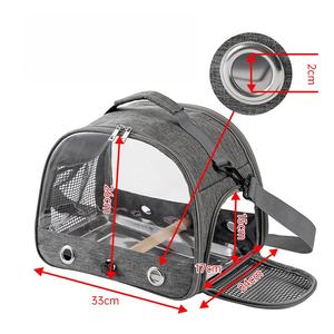 Toptan kuş standı levrek ve paslanmaz tepsi ile seyahat taşıyıcısı seyahat için taşınabilir küçük kuş papağan Parakeet taşıyıcı - Product Image 3
