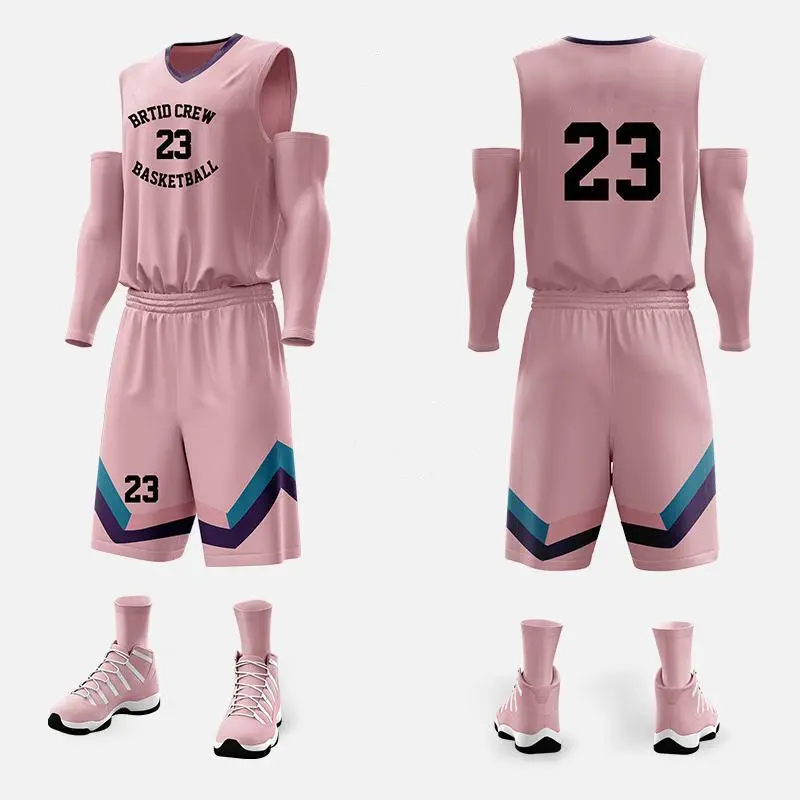 Malha de basquete uniforme seca reversível, alta qualidade design em 2021