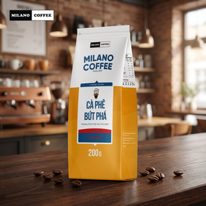 Café moulu Milano Nouvelle Arrivée, Torréfaction Intense Vietnam, Saveur Beurre, Huile et Sel, 200g, Fini Fruité et Doux, Excelsa Haute Qualité - Product Image 3