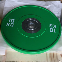 Équipement de fitness commercial pour salle de sport : Poids de compétition robustes, colorés et calibrés, avec plaques de prise en charge pour haltères
