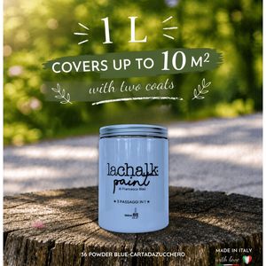 36 POWDER BLUE 1lt LaChalk the evolution of <b>chalk</b> paint Where <b>chalk</b> meets resin: Hybrid <b>Chalk</b> Resin Paint made in Italy - Product Image 2