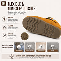 Chaussures décontractées pour femmes en cuir suédé véritable, boucle réglable, confortables, logo personnalisé, chaussures OEM ODM