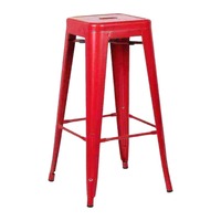 Tabouret de bar moderne en métal, chaise de comptoir industrielle à assise carrée pour bar à domicile, salle à manger, centre commercial, mobilier commercial