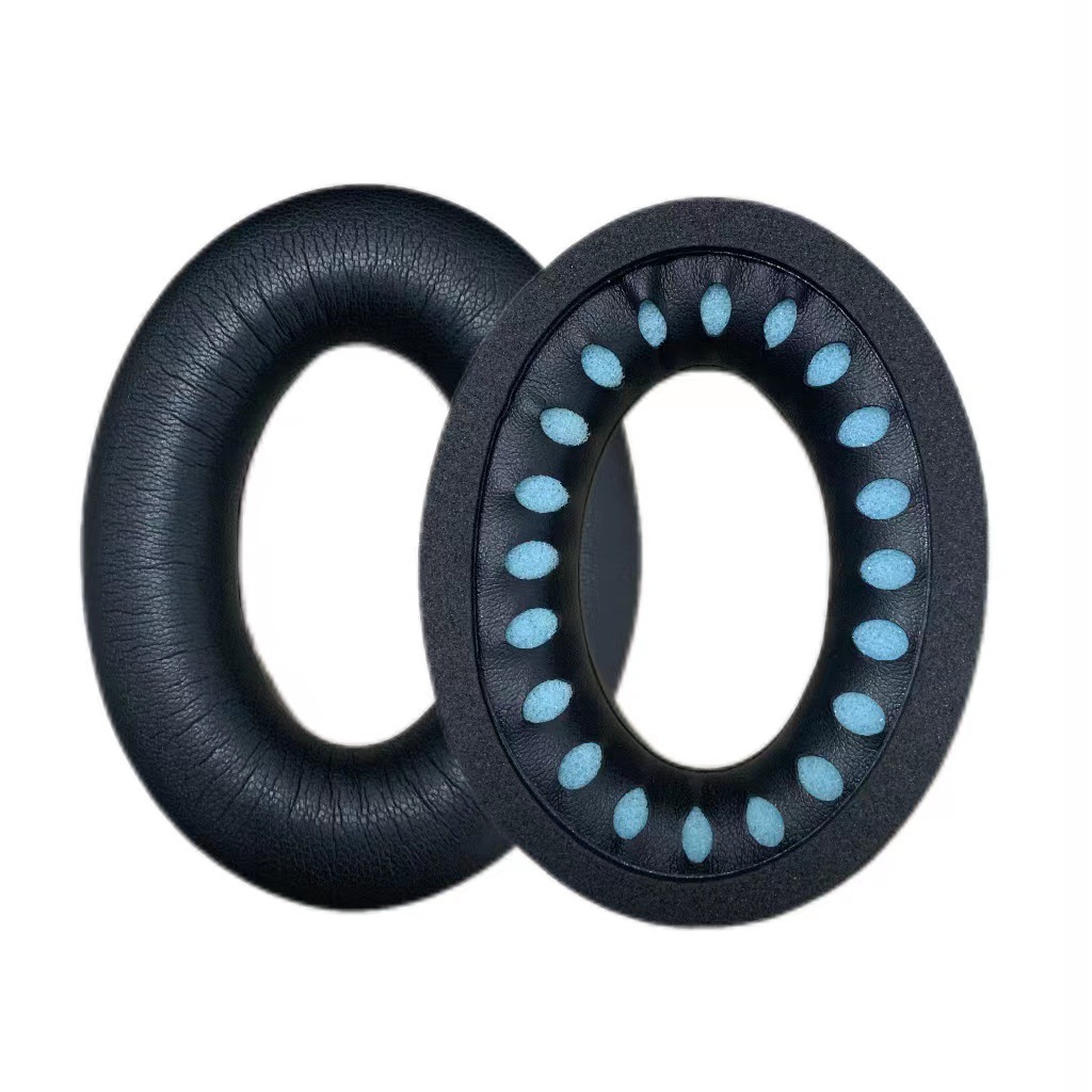 Embouts d'oreille en meringue noire [avec tampons de coton L/R noirs]