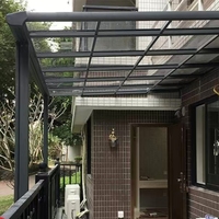 Auvent manuel en aluminium imperméable pour balcon et terrasse, avec toit en polycarbonate, anti-UV, coupe-vent, durable, pour maison et piscine