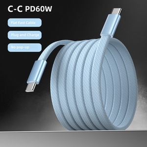 Nuevo Cable de Carga Rápida USB C a C de Diseño Original, 1M 3A, Línea Plana de Nailon Trenzado, PD 60W, para iPhone 17 16 15 - Product Image 2