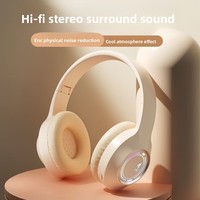Casque Bluetooth sans fil HiFi avec effet lumineux cool pour les voyages et les sports