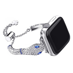 Correa de acero inoxidable de metal de diamante de serpiente de Venta caliente para <span class=keywords><strong>Apple</strong></span> Watch Band - Product Image 2