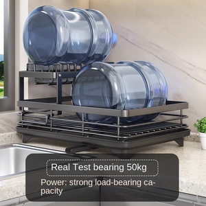 Nhà bếp lưu trữ giá hộ gia đình nhỏ cống món ăn giá và Pan giá - Product Image 3