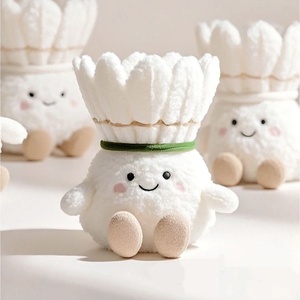 Porte-clés en peluche de volant de badminton de <span class=keywords><strong>dessin</strong></span> <span class=keywords><strong>animé</strong></span> en gros, jouet en peluche doux sur le thème du sport, breloque de sac, petit cadeau pour les fans de badminton - Product Image 1