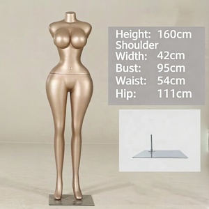 Mannequin <span class=keywords><strong>femme</strong></span> <span class=keywords><strong>grande</strong></span> <span class=keywords><strong>taille</strong></span> rose champagne, <span class=keywords><strong>taille</strong></span> fine, poitrine et fessiers généreux, corps entier en fibre de verre, pour présentoirs - Product Image 4