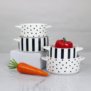Cuencos de porcelana redondos para sopa, conjunto de cuencos de 30 onzas con asas para cebolla francesa, sopa, Chile, ternera, juego de cuencos de cerámica para sopa - Product Image 3