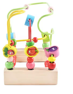 Légumes Rouleau Coloré Perle <span class=keywords><strong>Labyrinthe</strong></span> Jouet Éducatif Montessori En Bois Perlé Jouet pour Enfants - Product Image 2
