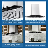 Hotte murale électrique professionnelle OEM avec filtre en aluminium pour cuisine, vente en gros fabricant