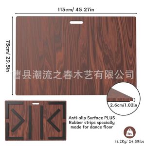 Alfombrilla de madera para práctica de danza, antideslizante, multifuncional, portátil, para patadas, alfombrilla de madera para práctica de danza de mano. - Product Image 2