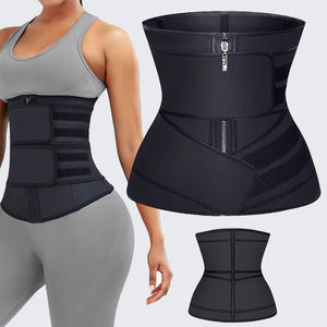 Ceinture <span class=keywords><strong>de</strong></span> maintien en coton et latex pour femme, corset à fermeture éclair avec double ceinture <span class=keywords><strong>de</strong></span> compression, gaine amincissante pour le ventre, ceinture <span class=keywords><strong>de</strong></span> sport - Product Image 1