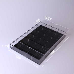 Custom Clear Transparent <strong>Acrylic</strong> 12 24 30 Grids Necklaces Ring Bracelet <strong>Storage</strong> Box Cases <strong>Storage</strong> <strong>Acrylic</strong> Display Jewelry Box - Product Image 5