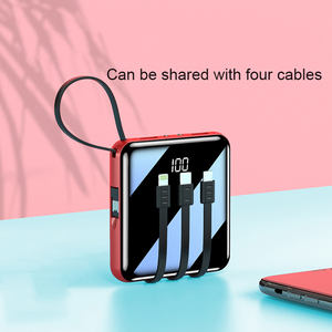 휴대용 미니 파워뱅크 10000mAh 대용량 고속 충전 10W USB-C & 마이크로 USB LED 디스플레이 플라스틱 울트라 슬림 - Product Image 6