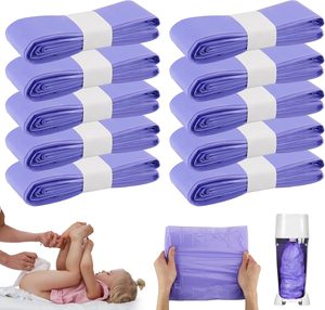 Sacs à couches jetables biodégradables personnalisés, imperméables, parfumés, thermoscellables, en PE, HDPE/LDPE/LLDPE pour bébés - Product Image 1