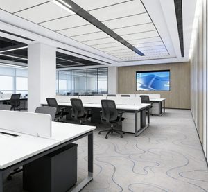 Moquette Axminster sur mesure pour salle de réunion - Antidérapante, durable, écologique, qualité commerciale, 80% laine + 20% nylon 66, résistante aux poils d'animaux - Product Image 1